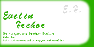 evelin hrehor business card